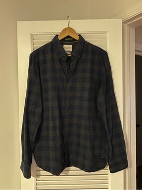 American Heritage Flannel L - Navy/Black